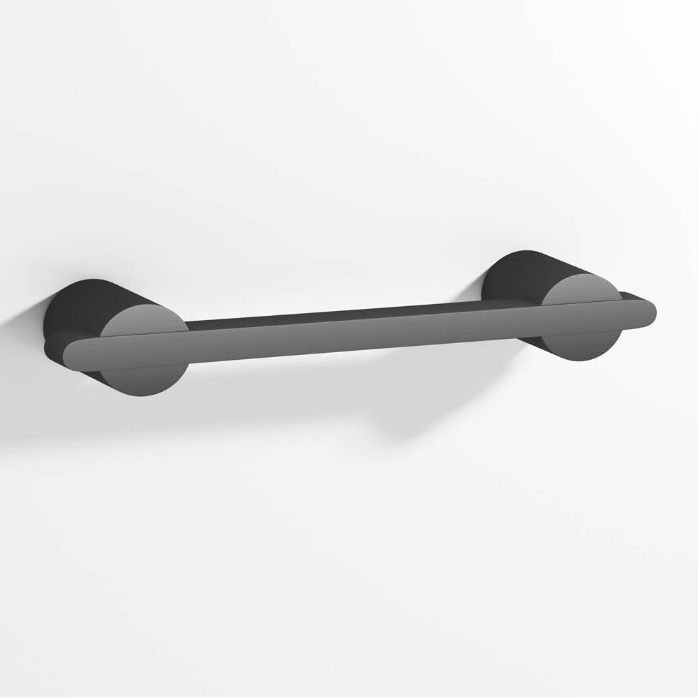 Colonial Bronze - 3'' center-to-center, 4.25'' overall, 0.25 x 0.375'' Rectangular Cabinet Pull partially encapsulated by round posts hand finished in Matte Graphite and Matte Graphite - Matte Graphite,Matte Graphite