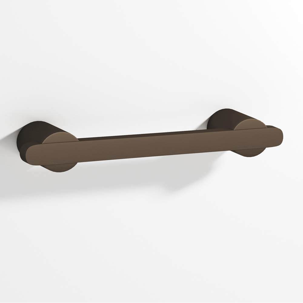 Colonial Bronze - 8'' center-to-center, 9.25'' overall, 0.375 x 0.25'' Rectangular Cabinet Pull partially encapsulated by round posts hand finished in Heritage Bronze and Heritage Bronze - Heritage Bronze,Heritage Bronze
