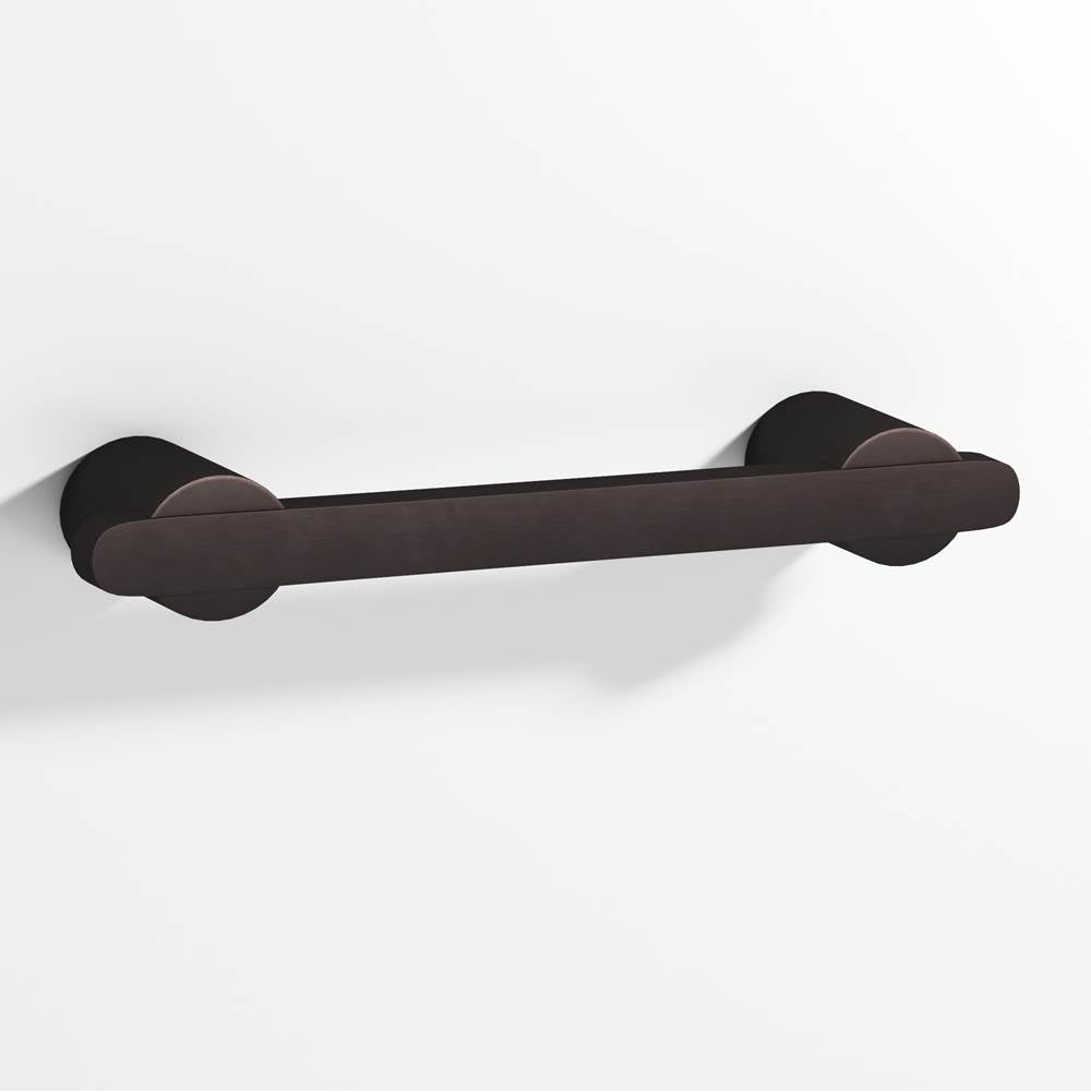 Colonial Bronze - 0.375 x 0.25'' diameter custom length Rectangular Pull partially encapsulated by round posts hand finished in Matte Dark Statuary Bronze and Matte Dark Statuary Bronze - Matte Dark Statuary Bronze,Matte Dark Statuary Bronze