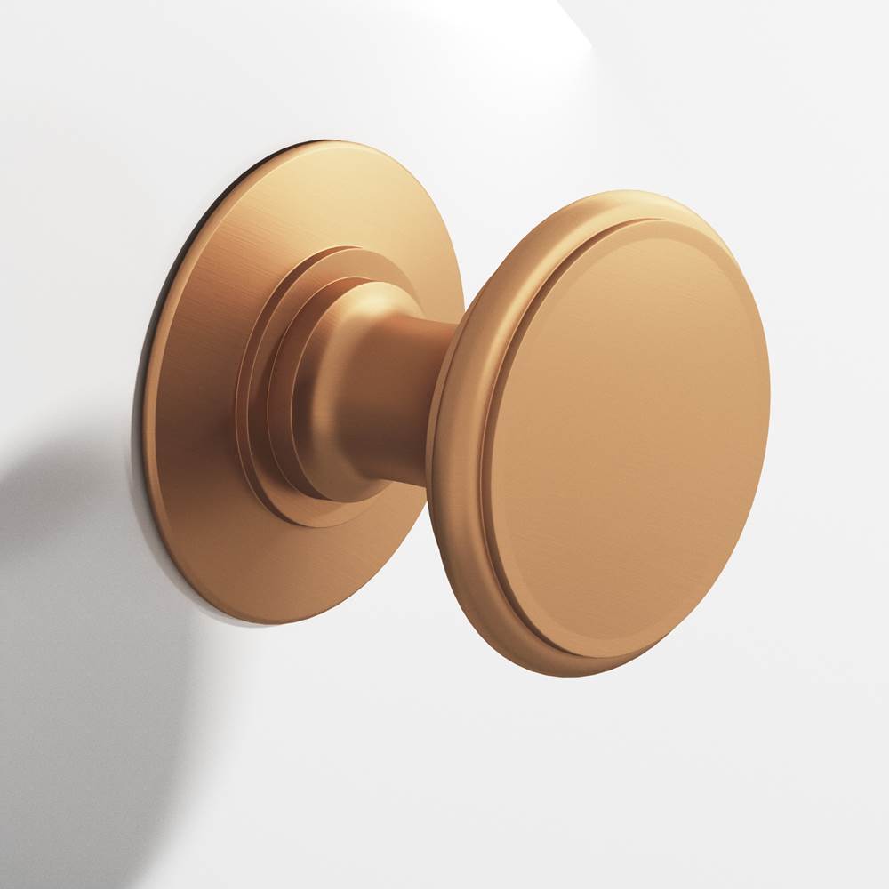 Colonial Bronze - 1.25'' diameter Round Cabinet Knob, Back-to-Back Shower Door Knob Kit hand finished in Matte Satin Bronze - Matte Satin Bronze