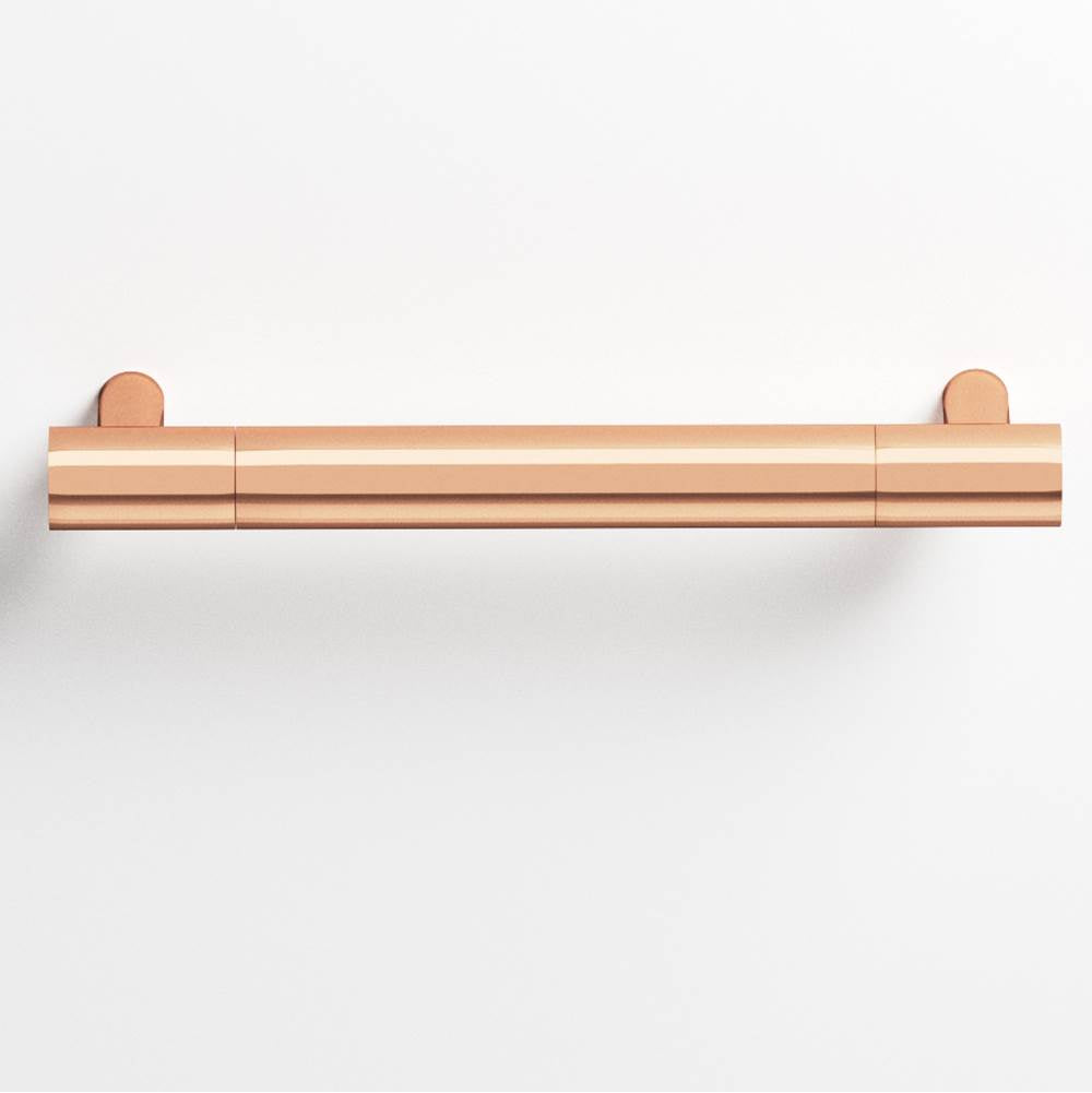Colonial Bronze - 8'' center-to-center, 8.75'' overall, 0.5'' diameter Round Cabinet Pull, Door Pull with straight posts hand finished in Polished Copper and Polished Copper - Polished Copper,Polished Copper
