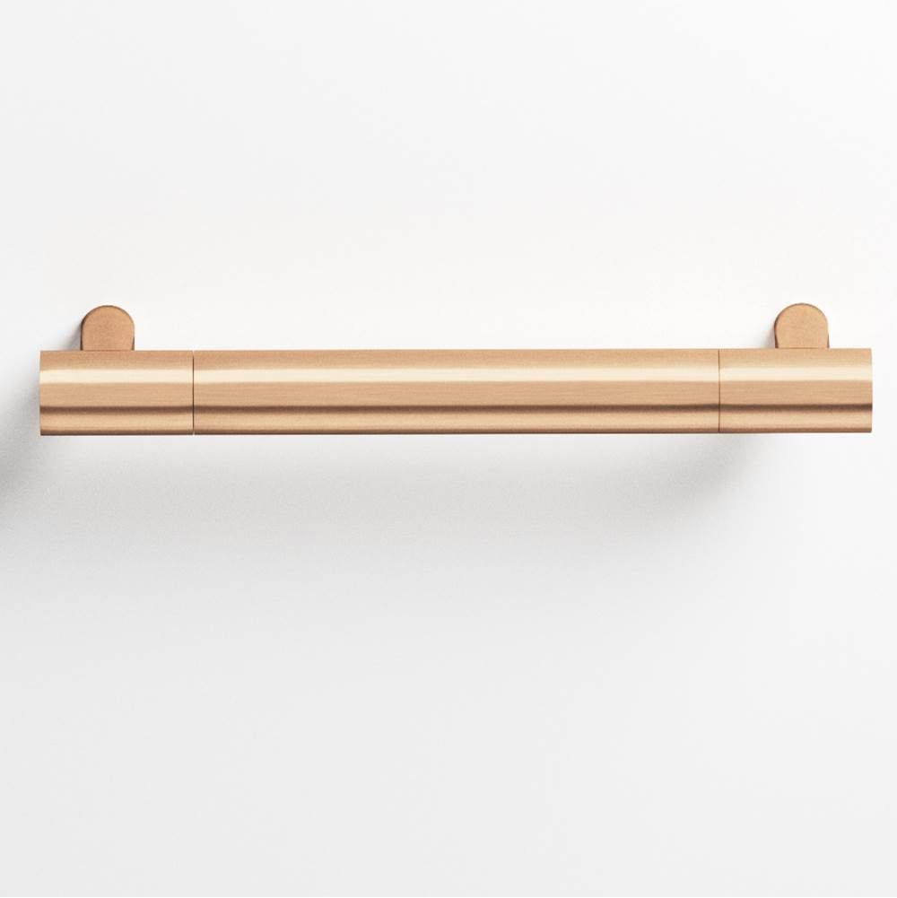 Colonial Bronze - 8'' center-to-center, 10'' overall, 1'' diameter Round Cabinet Pull, Appliance Pull, Door Pull, Shower Door Pull with straight posts hand finished in Satin Bronze and Satin Bronze - Satin Bronze,Satin Bronze