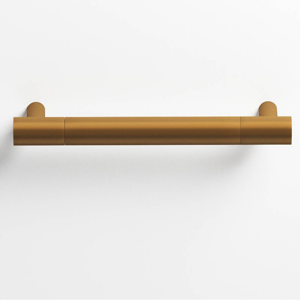 Colonial Bronze - 0.75'' diameter custom length Round Pull with straight posts hand finished in Matte Light Statuary Bronze and Matte Light Statuary Bronze - Matte Light Statuary Bronze,Matte Light Statuary Bronze