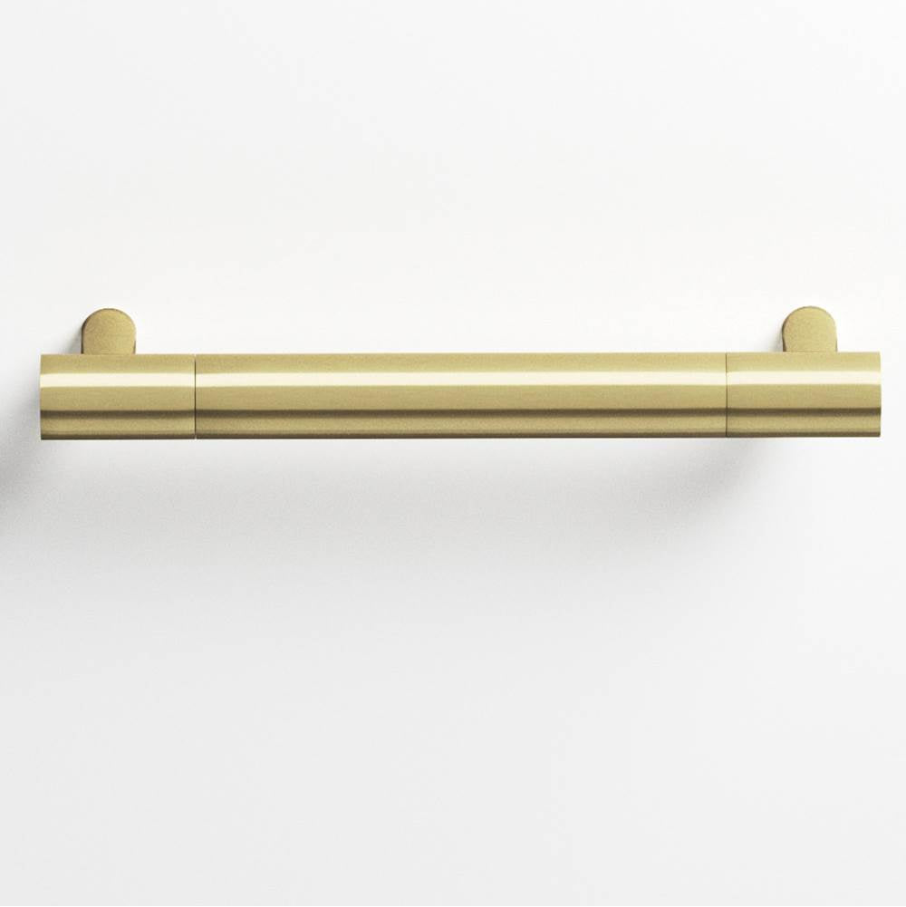 Colonial Bronze - 18'' center-to-center, 20'' overall, 1'' diameter Round Appliance Pull, Door Pull, Shower Door Pull with straight posts hand finished in Antique Brass and Antique Brass - Antique Brass,Antique Brass