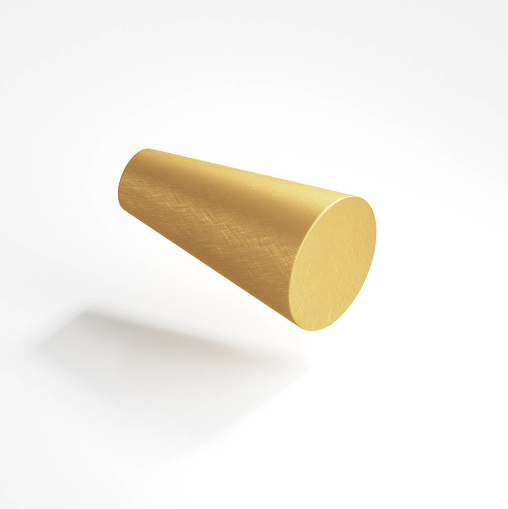 Colonial Bronze - 0.5625'' diameter Round, tapered Cabinet Knob hand finished in Weathered Brass - Weathered Brass
