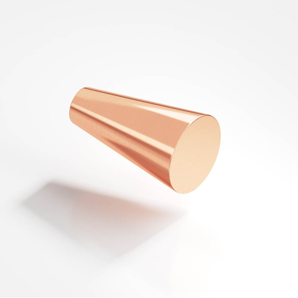 Colonial Bronze - 0.5625'' diameter Round, tapered Cabinet Knob hand finished in Satin Copper - Satin Copper