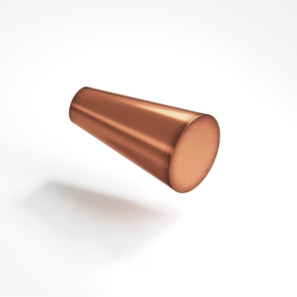 Colonial Bronze - 0.5625'' diameter Round, tapered Cabinet Knob hand finished in Antique Copper - Antique Copper
