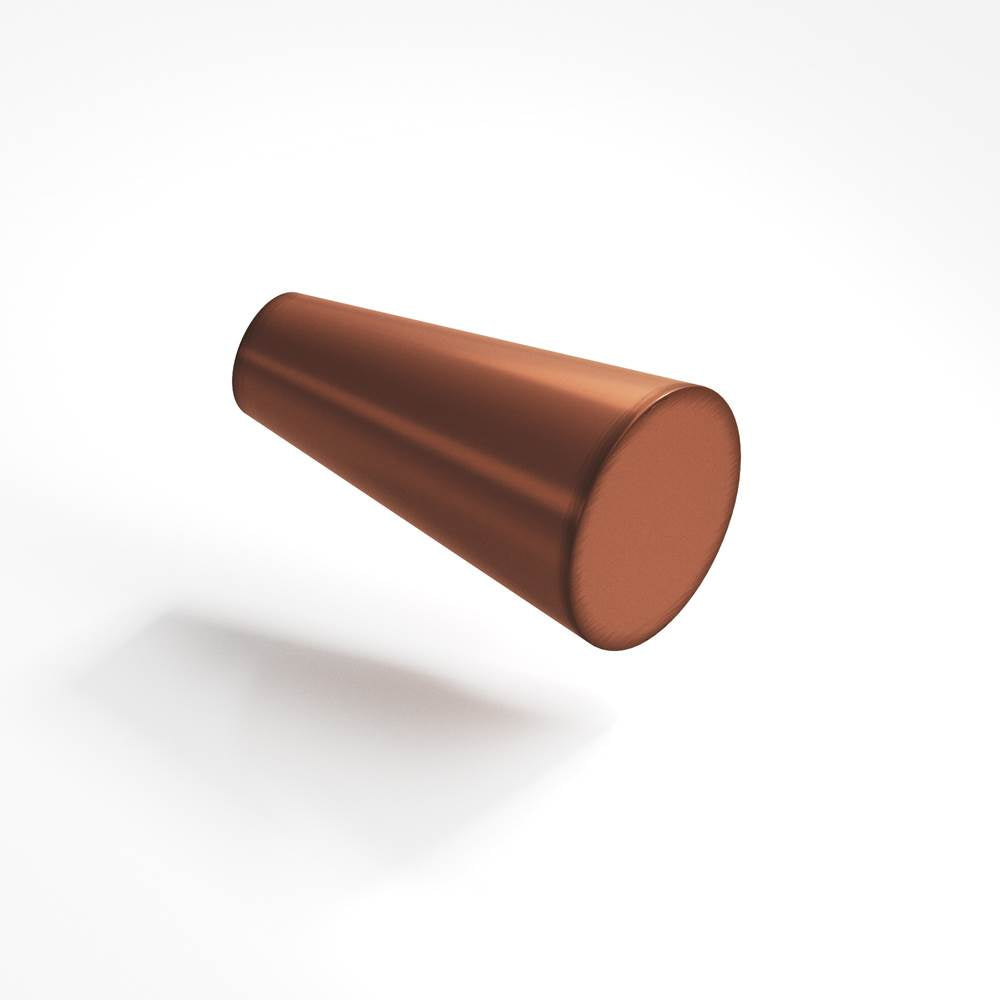 Colonial Bronze - 0.5625'' diameter Round, tapered Cabinet Knob hand finished in Matte Antique Copper - Matte Antique Copper
