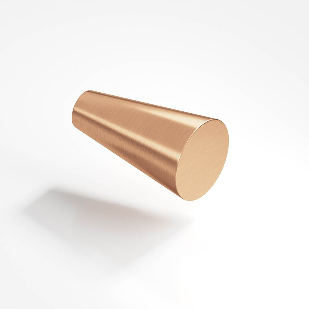 Colonial Bronze - 0.5625'' diameter Round, tapered Cabinet Knob hand finished in Satin Bronze - Satin Bronze