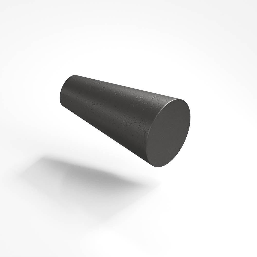 Colonial Bronze - 0.5625'' diameter Round, tapered Cabinet Knob hand finished in Distressed Satin Black - Distressed Satin Black