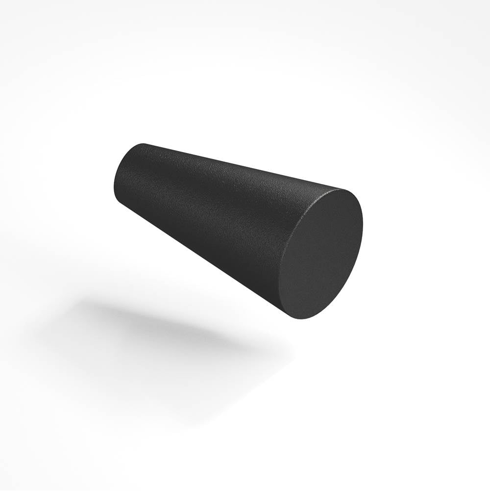 Colonial Bronze - 0.5625'' diameter Round, tapered Cabinet Knob hand finished in Frost Black - Frost Black