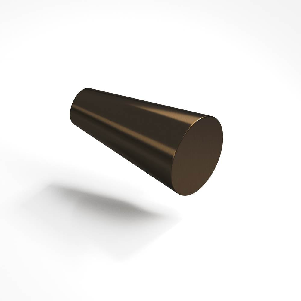 Colonial Bronze - 0.5625'' diameter Round, tapered Cabinet Knob hand finished in Oil Rubbed Bronze - Oil Rubbed Bronze