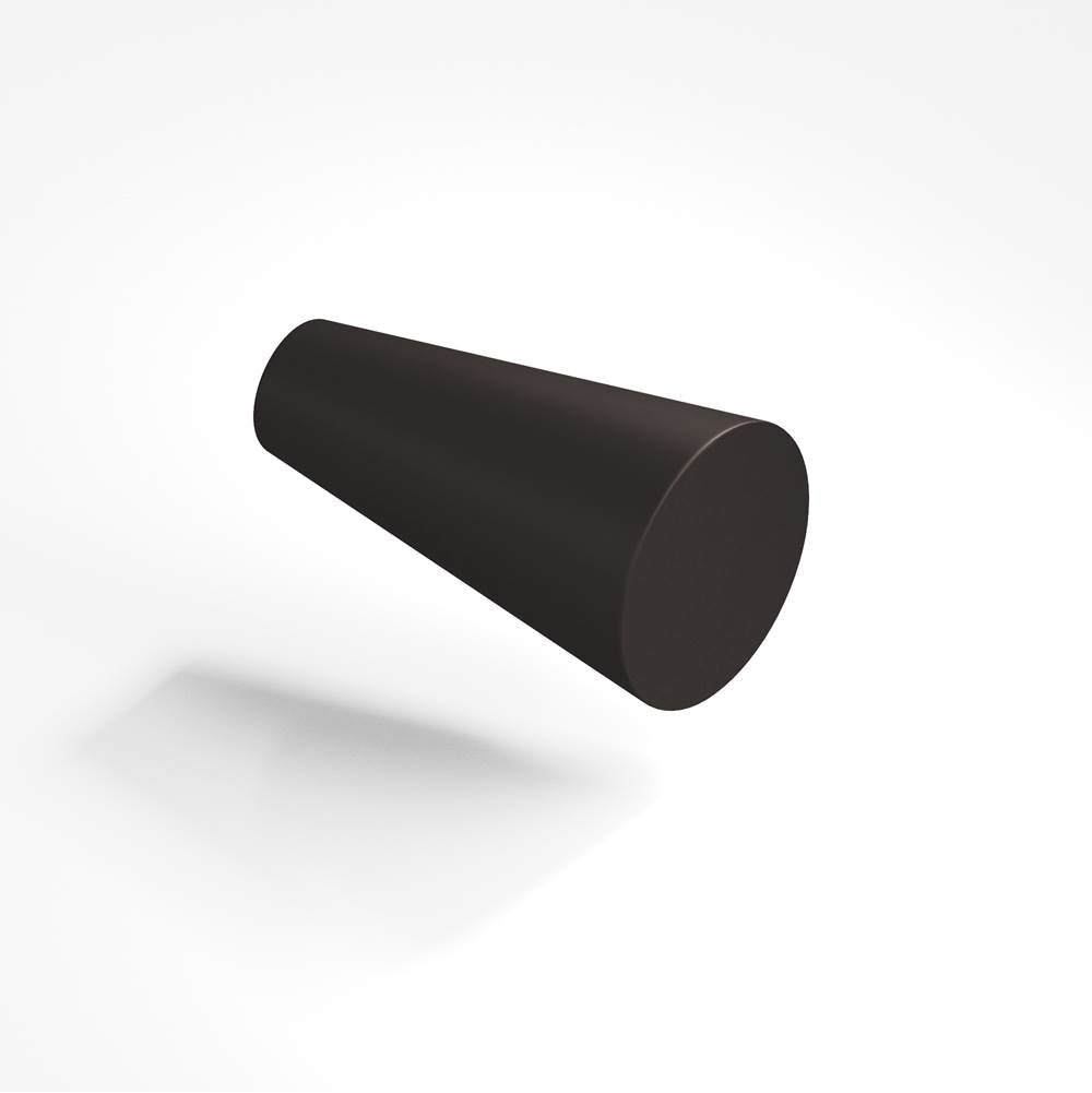 Colonial Bronze - 0.5625'' diameter Round, tapered Cabinet Knob hand finished in Matte Dark Statuary Bronze - Matte Dark Statuary Bronze