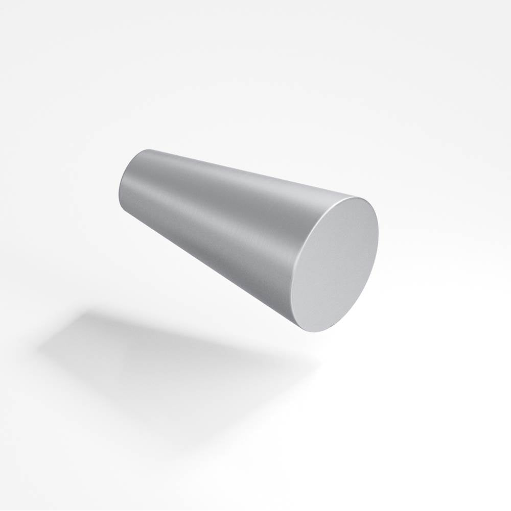 Colonial Bronze - 0.5625'' diameter Round, tapered Cabinet Knob hand finished in Matte Satin Chrome - Matte Satin Chrome