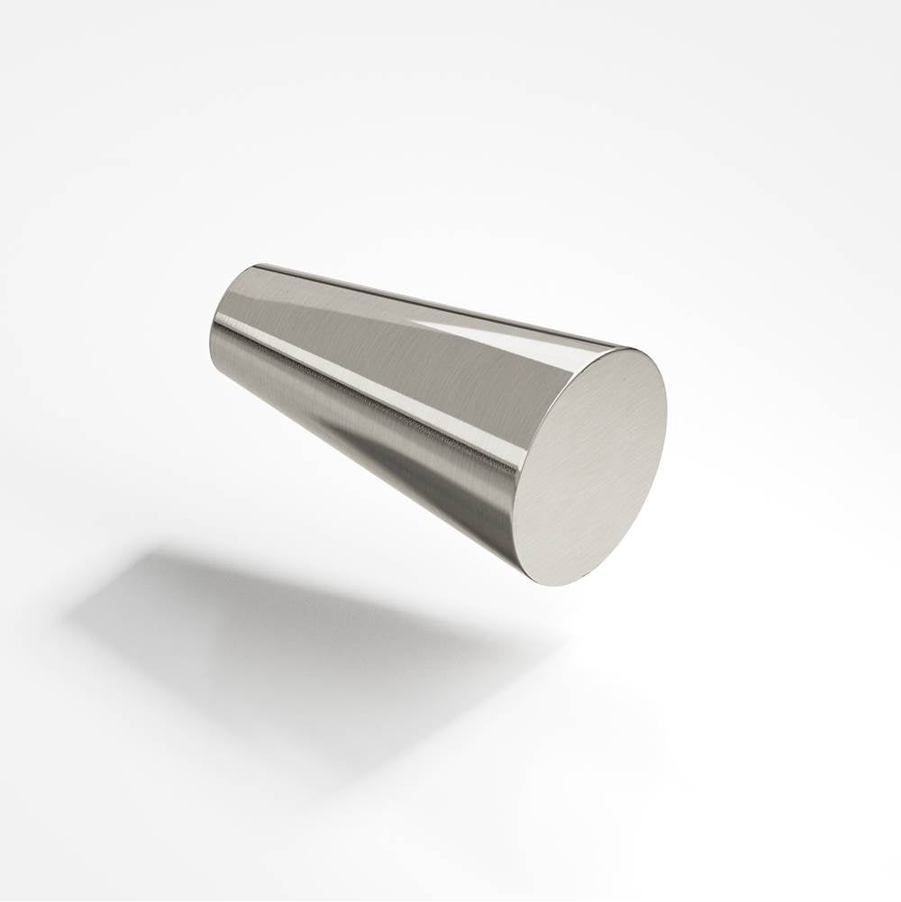 Colonial Bronze - 0.5625'' diameter Round, tapered Cabinet Knob hand finished in Nickel Stainless - Nickel Stainless