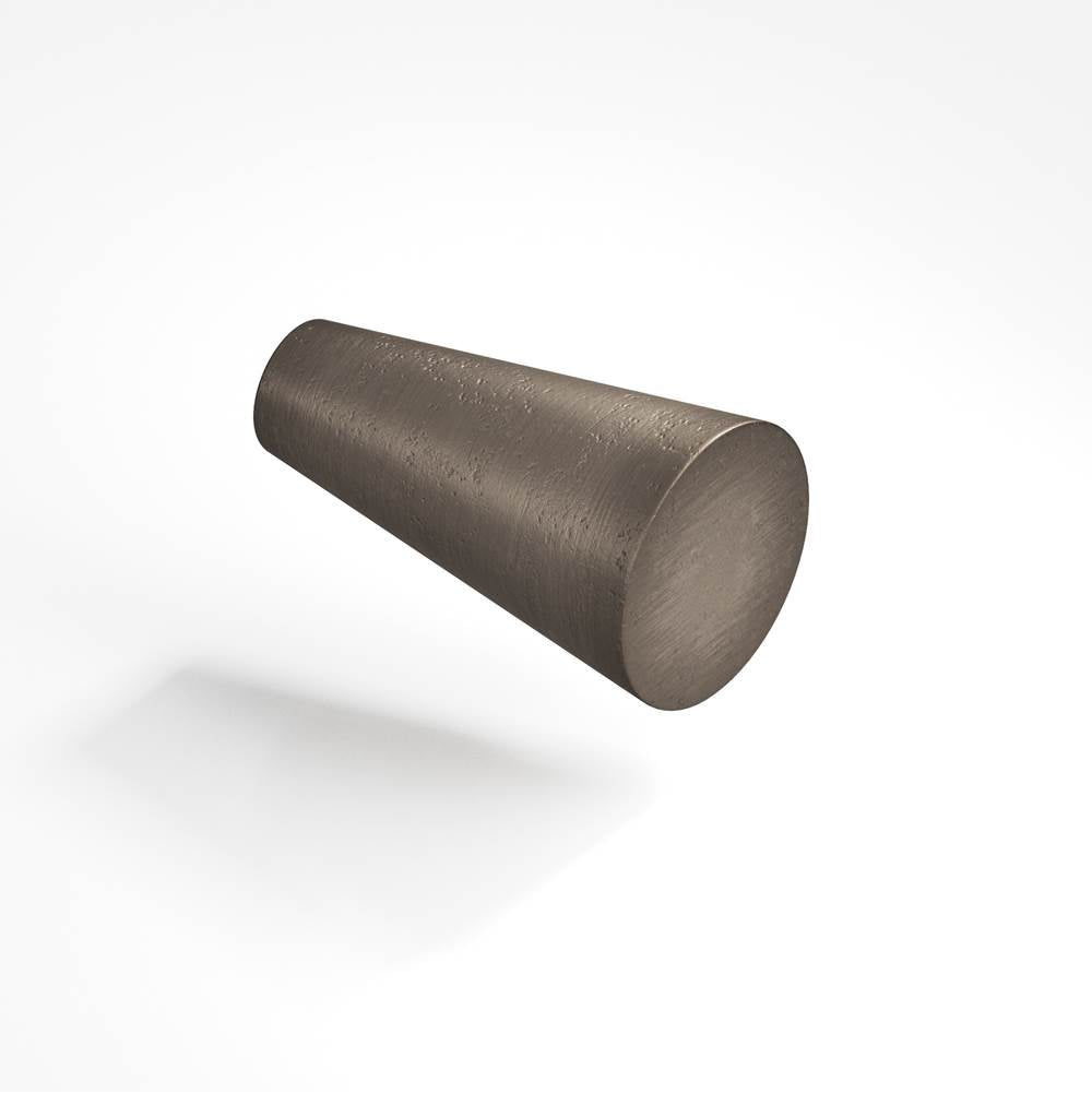 Colonial Bronze - 0.5625'' diameter Round, tapered Cabinet Knob hand finished in Distressed Pewter - Distressed Pewter