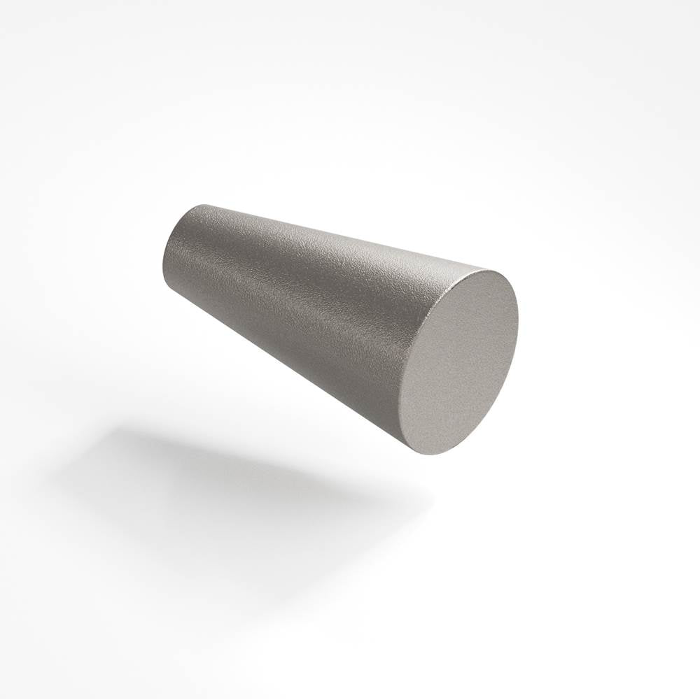 Colonial Bronze - 0.5625'' diameter Round, tapered Cabinet Knob hand finished in Frost Nickel - Frost Nickel