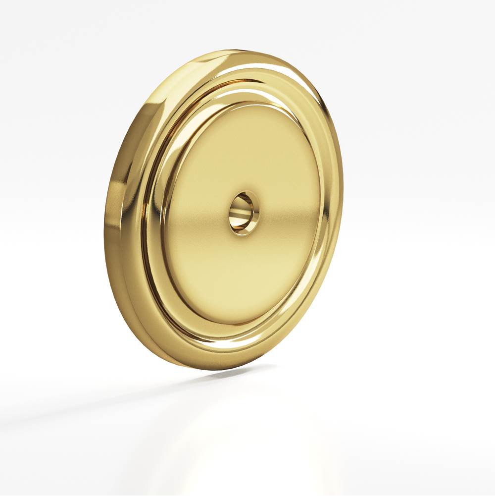 Colonial Bronze - 1.5'' diameter Round, grooved Backplate for use with 1/4-20 screw hand finished in Antique Bronze - Antique Bronze