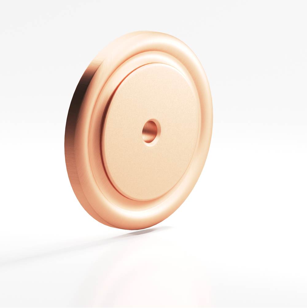 Colonial Bronze - 1.75'' diameter Round, grooved Backplate for use with 1/4-20 screw hand finished in Matte Satin Copper - Matte Satin Copper