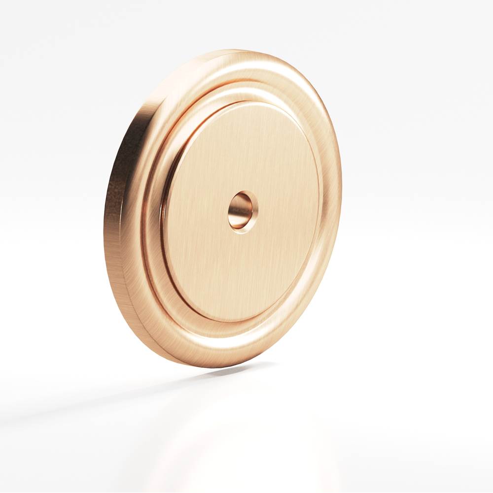 Colonial Bronze - 1.75'' diameter Round, grooved Backplate for use with 1/4-20 screw hand finished in Satin Bronze - Satin Bronze
