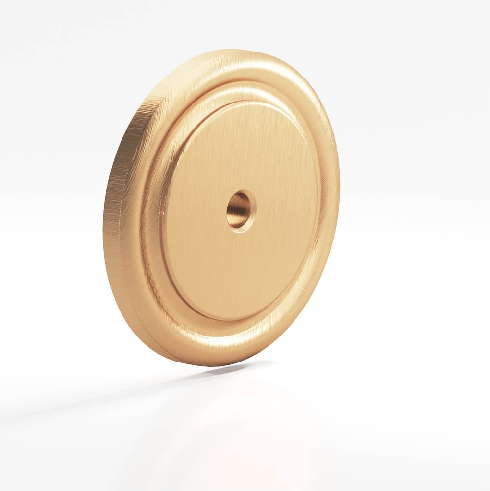 Colonial Bronze - 1.5'' diameter Round, grooved Backplate for use with 1/4-20 screw hand finished in Matte Satin Bronze - Matte Satin Bronze