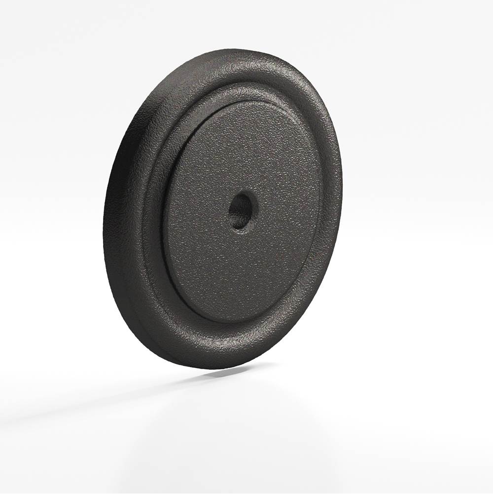 Colonial Bronze - 1.75'' diameter Round, grooved Backplate for use with 1/4-20 screw hand finished in Frost Black - Frost Black