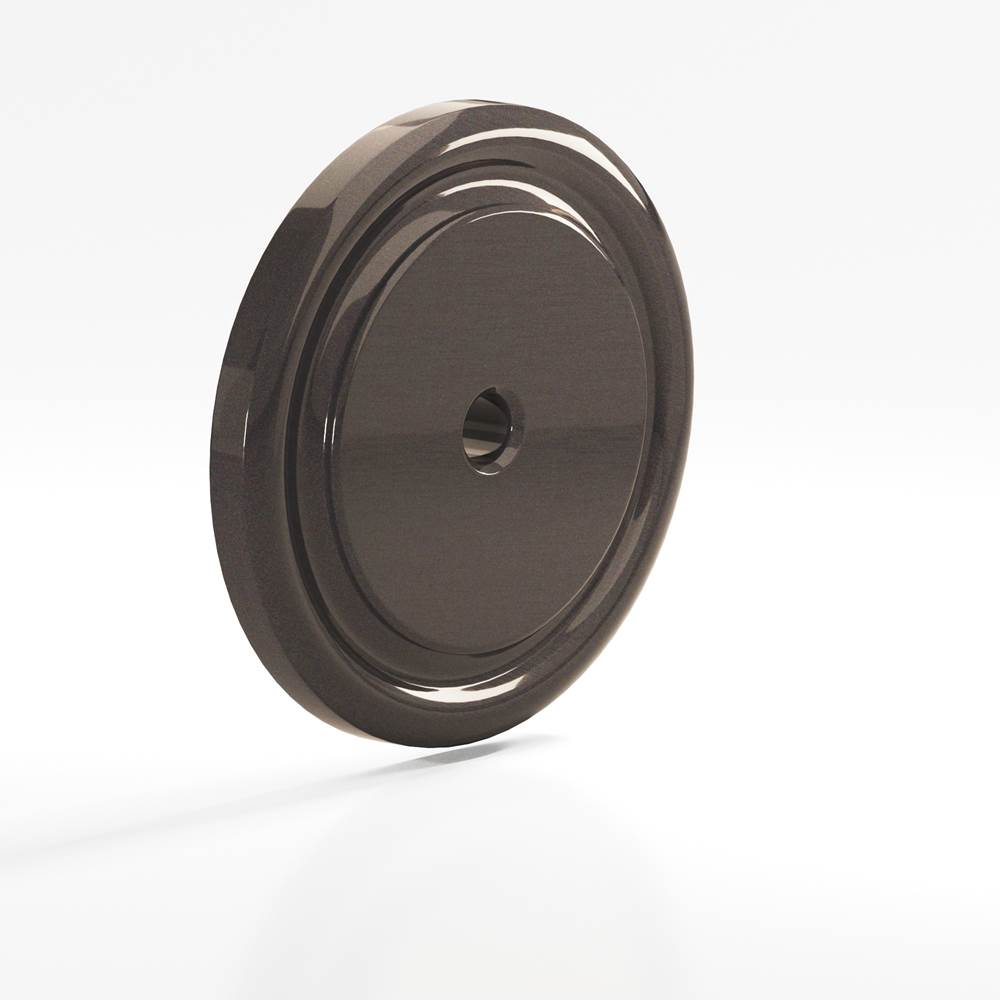 Colonial Bronze - 1.75'' diameter Round, grooved Backplate for use with 1/4-20 screw hand finished in Dark Statuary Bronze - Dark Statuary Bronze
