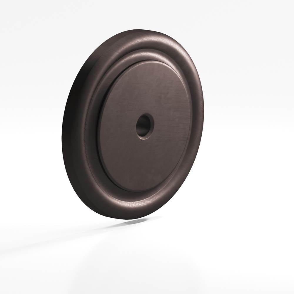 Colonial Bronze - 1.5'' diameter Round, grooved Backplate for use with 1/4-20 screw hand finished in Matte Dark Statuary Bronze - Matte Dark Statuary Bronze