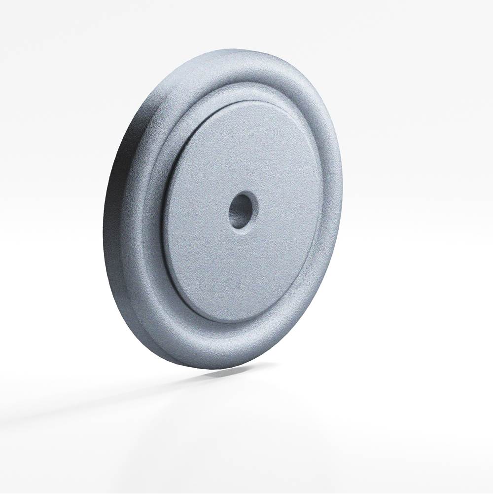 Colonial Bronze - 1.5'' diameter Round, grooved Backplate for use with 1/4-20 screw hand finished in Frost Chrome - Frost Chrome