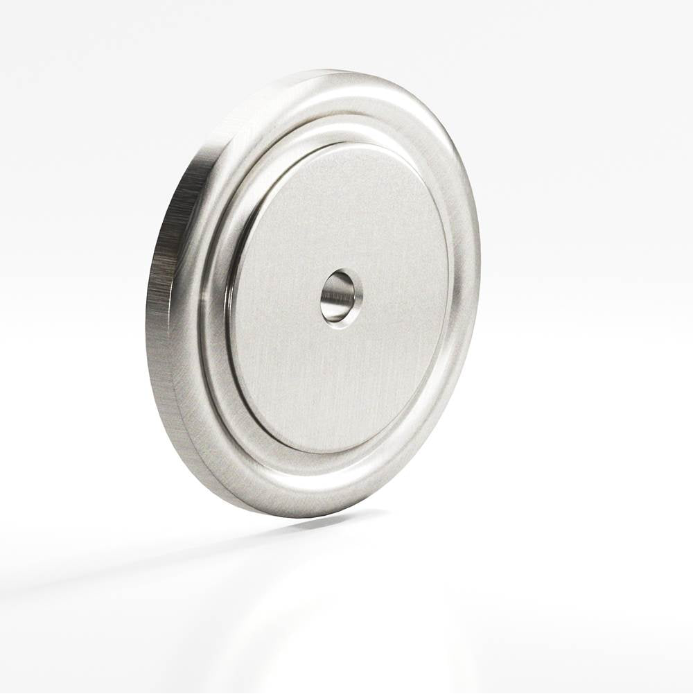 Colonial Bronze - 1.5'' diameter Round, grooved Backplate for use with 1/4-20 screw hand finished in Nickel Stainless - Nickel Stainless