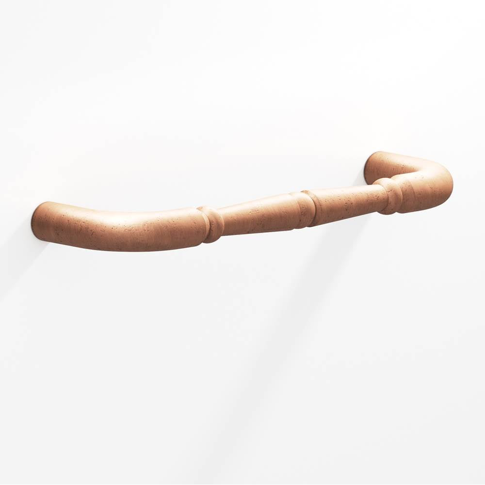 Colonial Bronze - 10'' center-to-center, 10.75'' overall, 0.75'' diameter Detailed wire Cabinet Pull, Appliance Pull, Door Pull, Shower Door Pull with beads hand finished in Distressed Antique Copper - Distressed Antique Copper