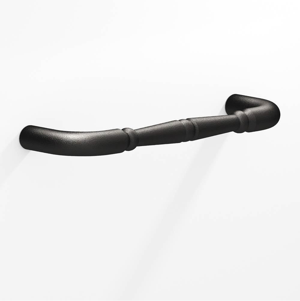 Colonial Bronze - 8'' center-to-center, 8.75'' overall, 0.75'' diameter Detailed wire Cabinet Pull, Appliance Pull, Door Pull, Shower Door Pull with beads hand finished in Frost Black - Frost Black