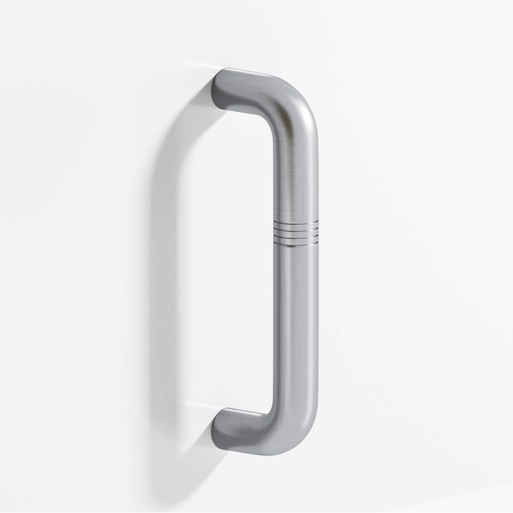 Colonial Bronze - 18'' center-to-center, 18.75'' overall, 0.75'' diameter Grooved wire Appliance Pull, Door Pull, Shower Door Pull hand finished in Satin Chrome - Satin Chrome