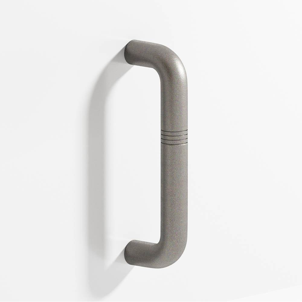 Colonial Bronze - 0.5'' diameter custom length Grooved wire Pull hand finished in Frost Nickel - Frost Nickel