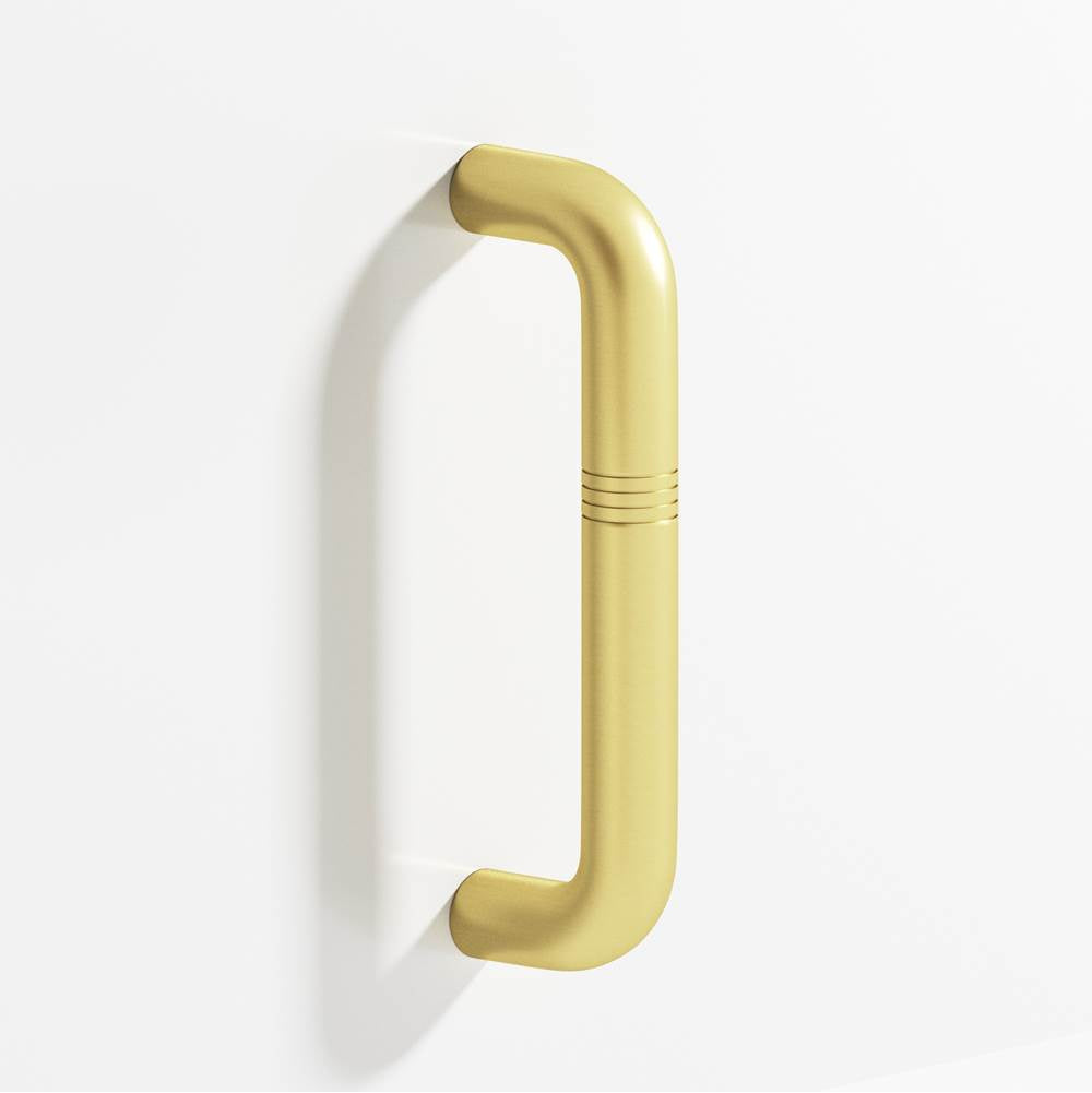 Colonial Bronze - 0.5'' diameter custom length Grooved wire Pull hand finished in Matte Satin Brass - Matte Satin Brass