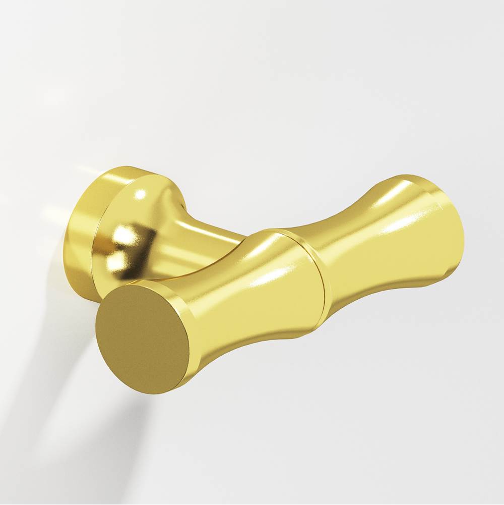 Colonial Bronze - 1.75'' overall, 0.5'' diameter Bamboo, T Cabinet Knob with flared post hand finished in French Gold - French Gold