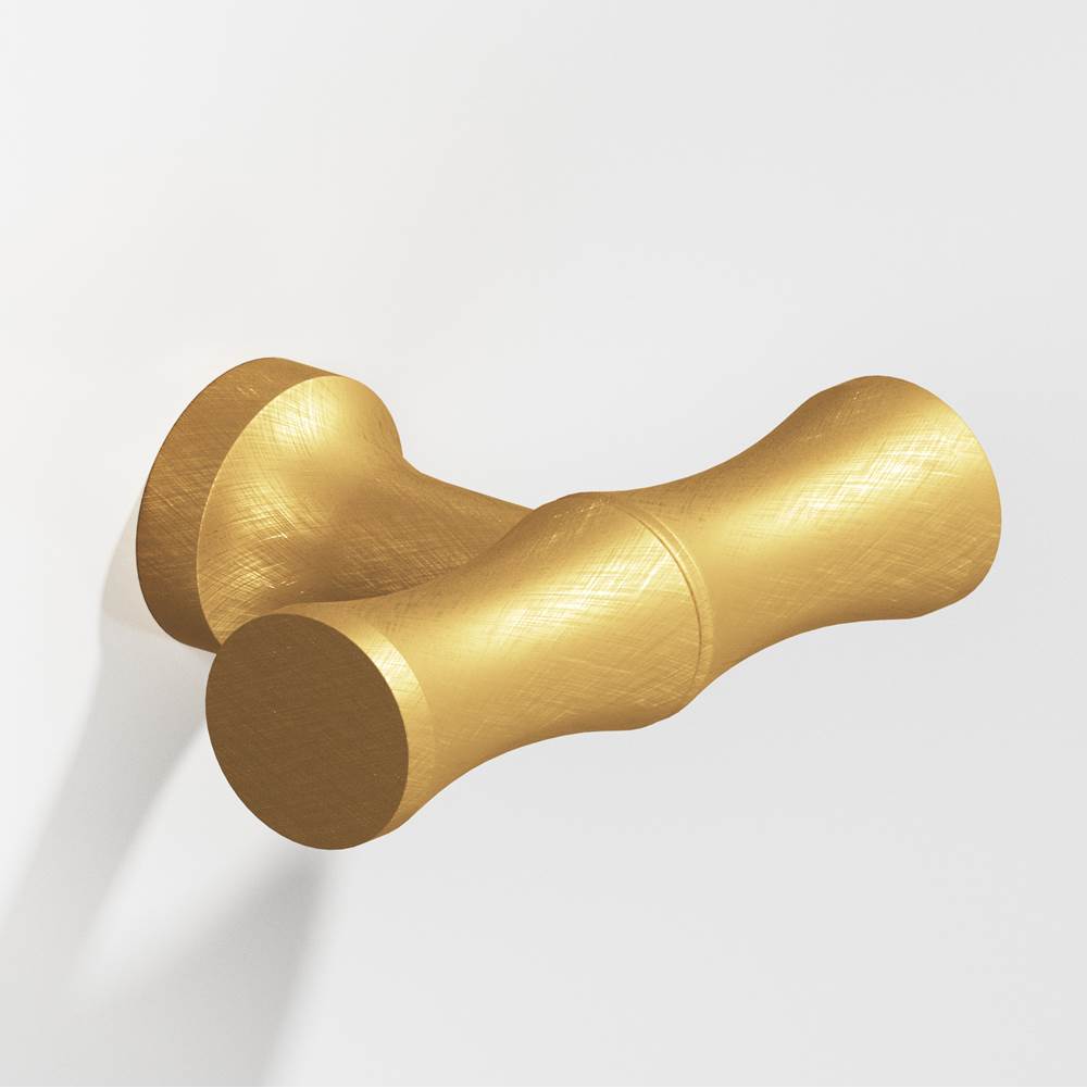 Colonial Bronze - 1.75'' overall, 0.5'' diameter Bamboo, T Cabinet Knob with flared post hand finished in Weathered Brass - Weathered Brass
