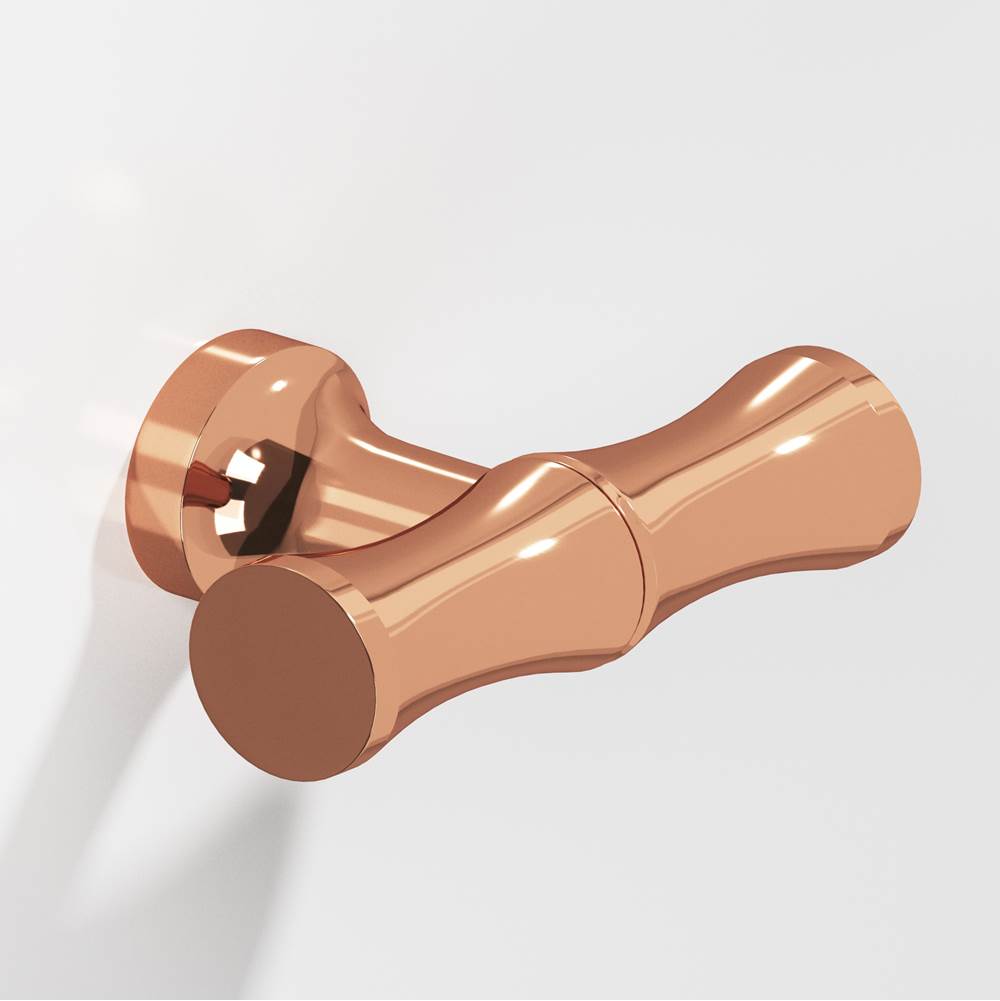 Colonial Bronze - 1.75'' overall, 0.5'' diameter Bamboo, T Cabinet Knob with flared post hand finished in Polished Copper - Polished Copper