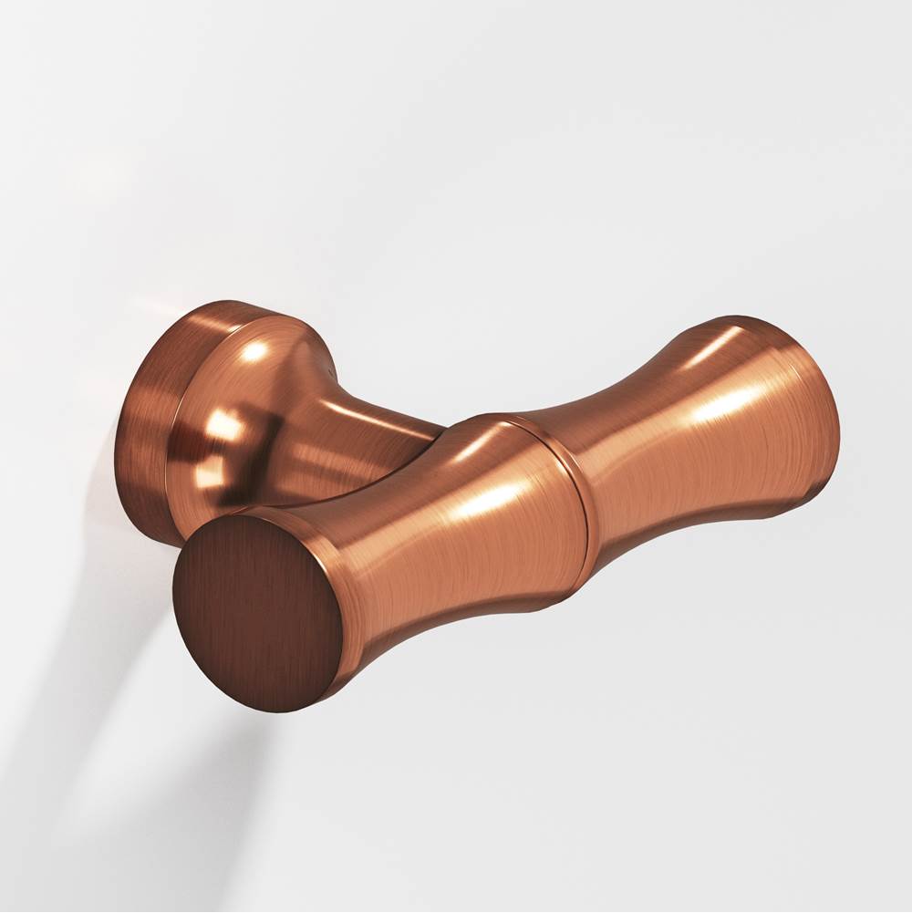 Colonial Bronze - 1.75'' overall, 0.5'' diameter Bamboo, T Cabinet Knob with flared post hand finished in Antique Copper - Antique Copper
