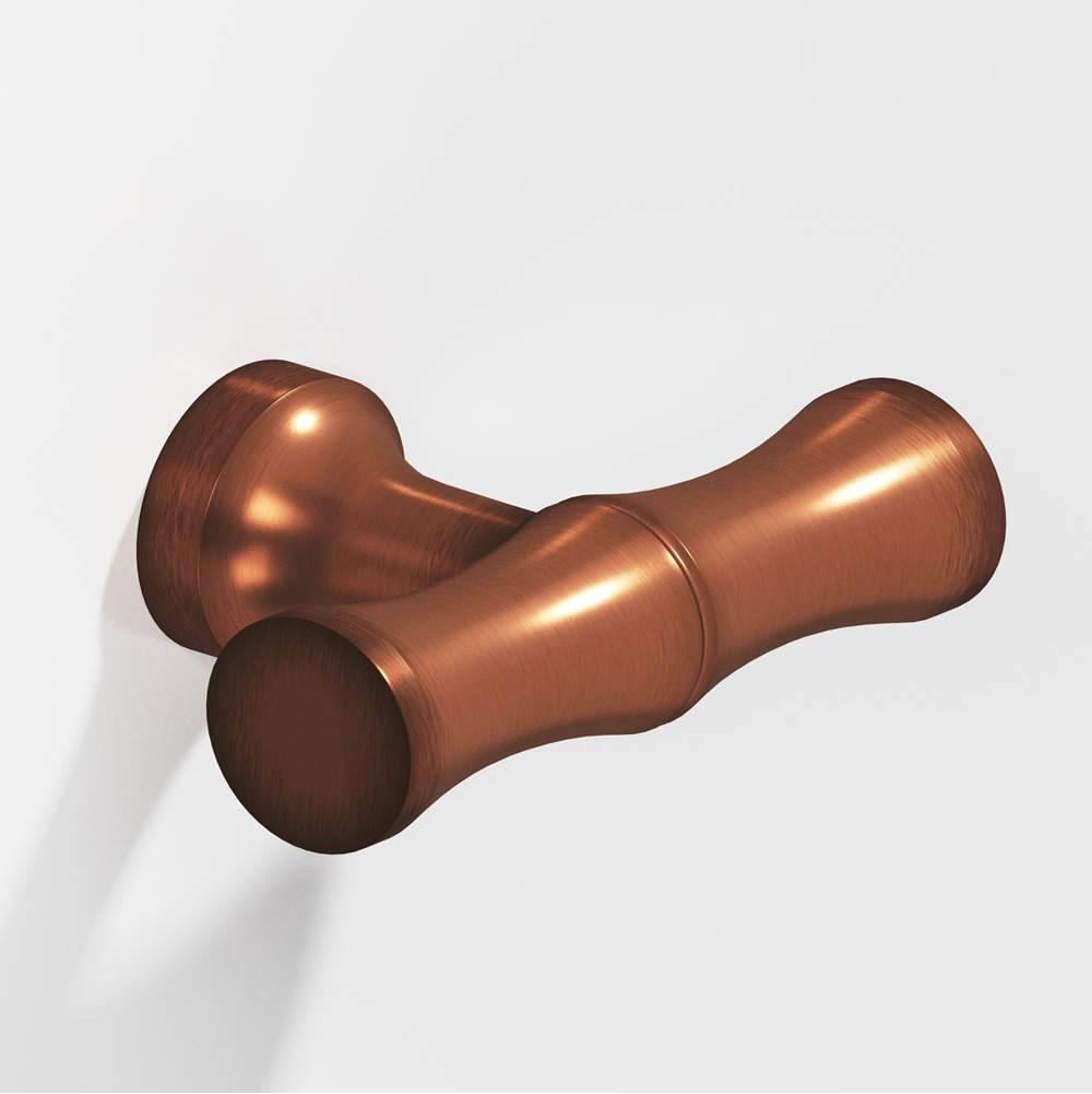 Colonial Bronze - 1.75'' overall, 0.5'' diameter Bamboo, T Cabinet Knob with flared post hand finished in Matte Antique Copper - Matte Antique Copper