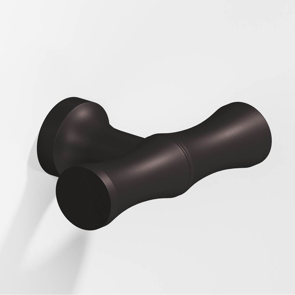 Colonial Bronze - 1.75'' overall, 0.5'' diameter Bamboo, T Cabinet Knob with flared post hand finished in Matte Dark Statuary Bronze - Matte Dark Statuary Bronze