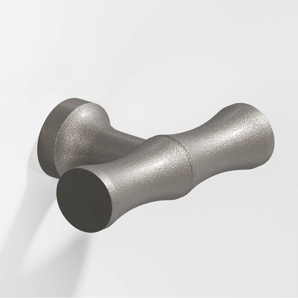 Colonial Bronze - 1.75'' overall, 0.5'' diameter Bamboo, T Cabinet Knob with flared post hand finished in Frost Nickel - Frost Nickel