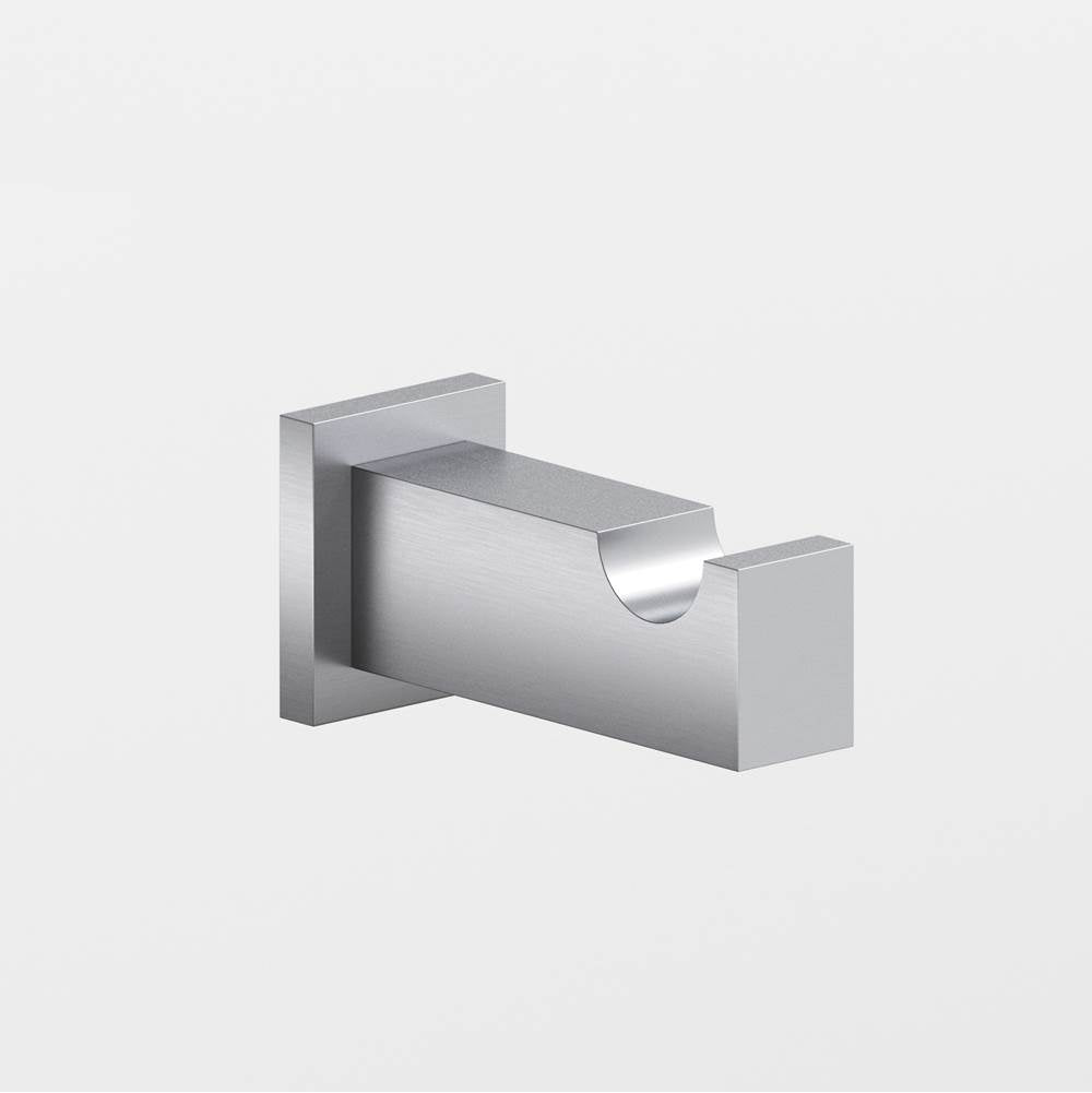 Colonial Bronze - 0.75 x 1'' Rectangular Hook hand finished in Matte Satin Chrome and Matte Satin Chrome - Matte Satin Chrome,Matte Satin Chrome