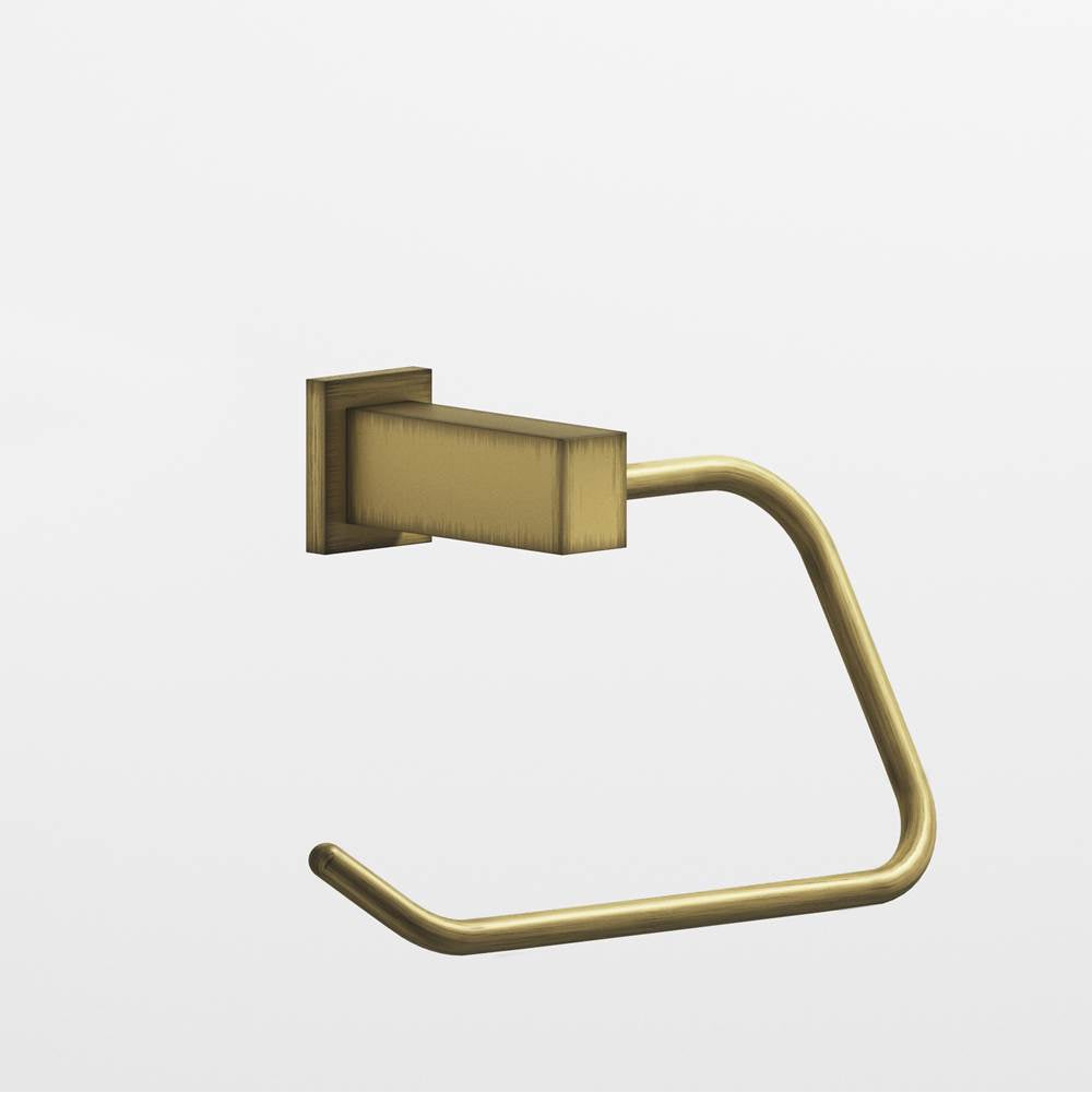 Colonial Bronze - 0.75 x 1'' diameter Left-handed Rectangular, single-arm Paper Holder hand finished in Matte Antique Satin Brass and Matte Antique Satin Brass - Matte Antique Satin Brass,Matte Antique Satin Brass