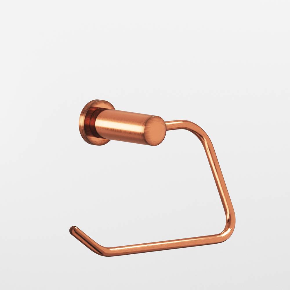 Colonial Bronze - 1'' diameter Right-handed Round, single-arm Paper Holder hand finished in Antique Copper and Antique Copper - Antique Copper,Antique Copper