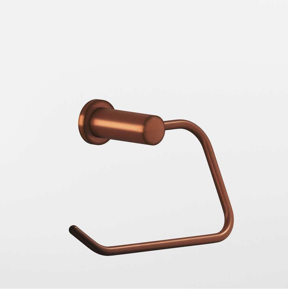 Colonial Bronze - 1'' diameter Left-handed Round, single-arm Paper Holder hand finished in Matte Antique Copper and Matte Antique Copper - Matte Antique Copper,Matte Antique Copper