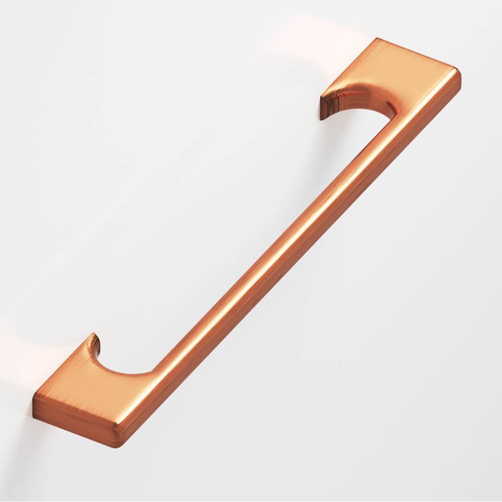 Colonial Bronze - 8'' center-to-center, 8.5'' overall, 1 x 0.5'' Rectangular Appliance Pull, Shower Door Pull, Door Pull with radiused edges and rectangular, scalloped legs hand finished in Antique Copper - Antique Copper