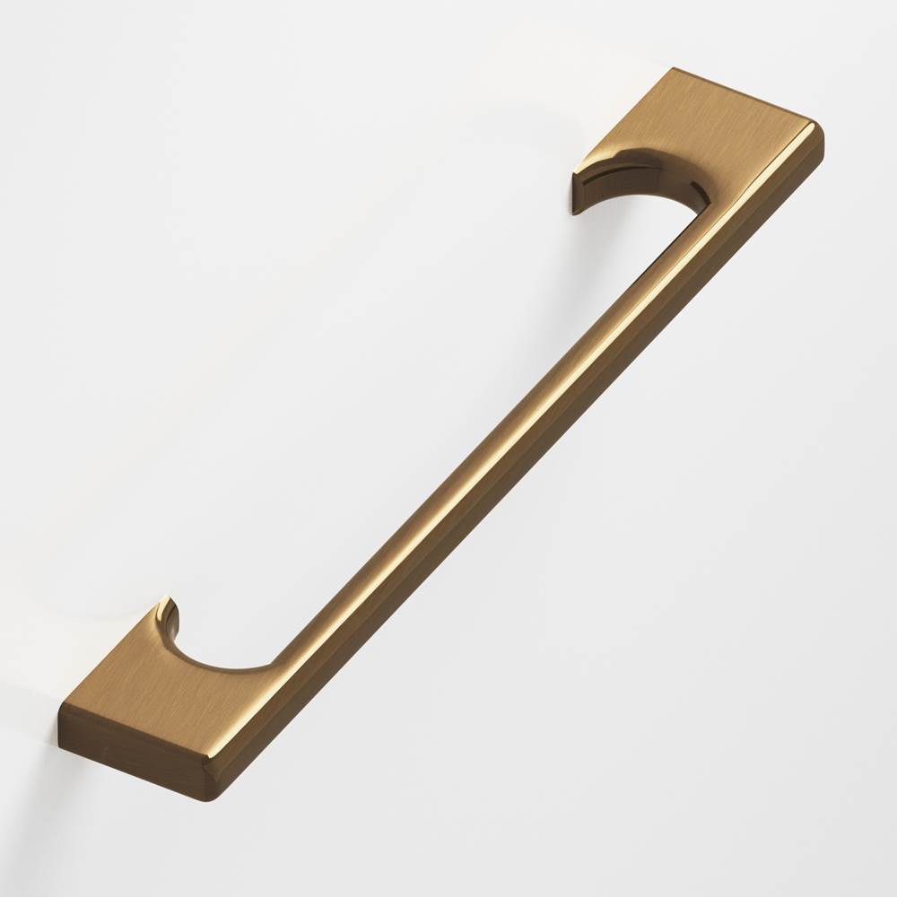 Colonial Bronze - 10'' center-to-center, 10.5'' overall, 0.75 x 0.375'' Rectangular Cabinet Pull, Appliance Pull, Shower Door Pull, Door Pull with radiused edges and rectangular, scalloped legs hand finished in Light Statuary Bronze - Light Statuary Bronze
