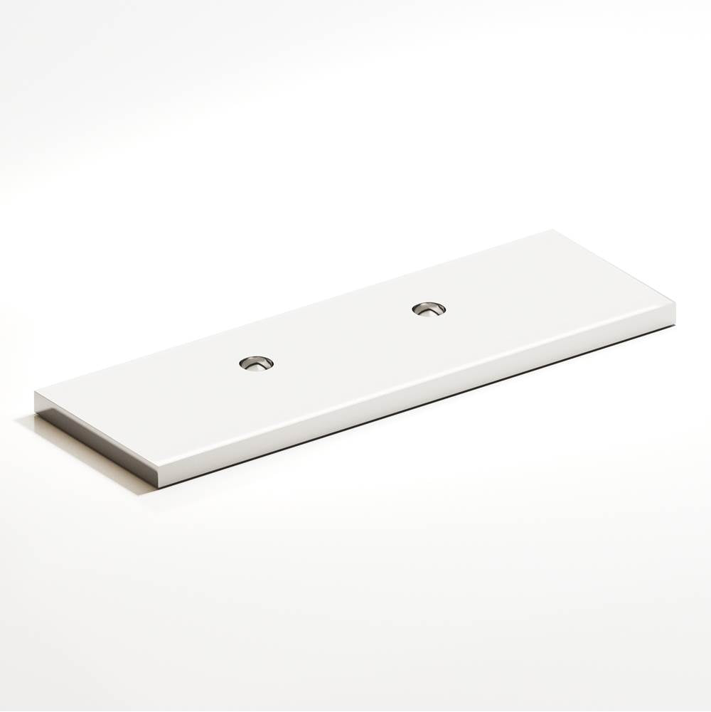 Colonial Bronze - 4'' center-to-center, 6.5'' overall, 1'' Rectangular, offset Backplate for use with 420, 457, and 458 series hand finished in Polished Nickel - Polished Nickel