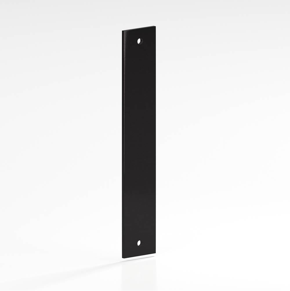Colonial Bronze - 8'' center-to-center, 9'' overall, 1'' Rectangular Backplate for use with 8-32 screws hand finished in Satin Black - Satin Black